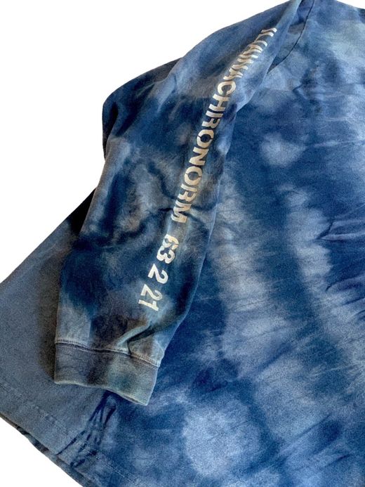 ANACHRONORM AN111-STCL / STENCIL BLEACHING TIE DYE L/S T-S / Dk.INDIGO