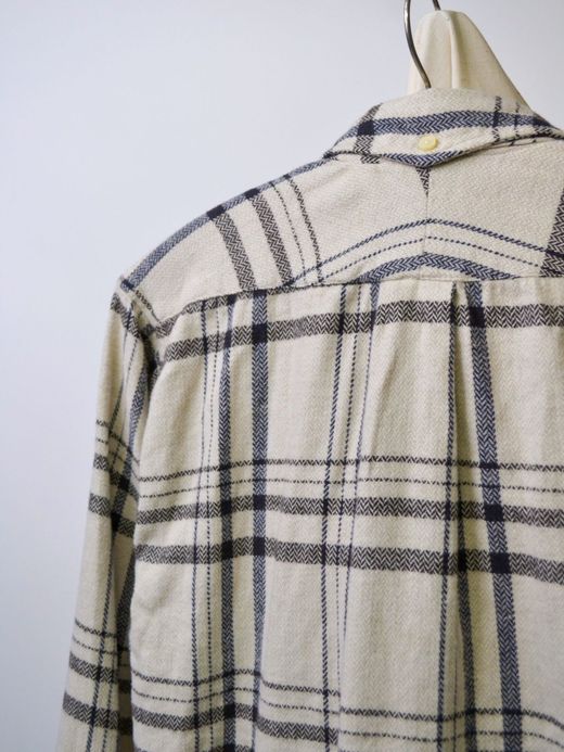 Spinner Bait 301HC / ヘリンボンチェック起毛エイタシャツ / オフホワイト