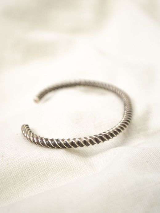 Indian Jewelry WILSON JIM 3ROWS SILVER BANGLE