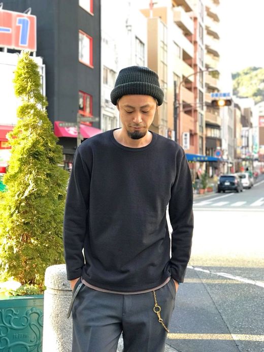 Spinner Bait 104AU / アメリカンドライ裏毛セットインクルーL/S / スミブラック