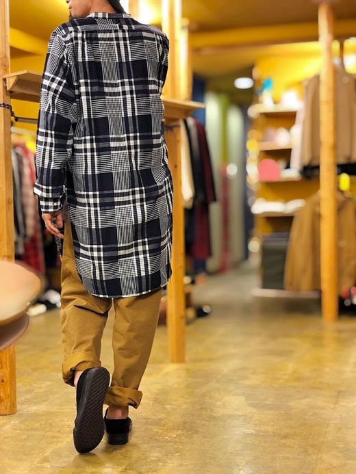 ANACHRONORM AN002 / PULLOVER LONG SHIRT / INDIGO(ONE WASH)