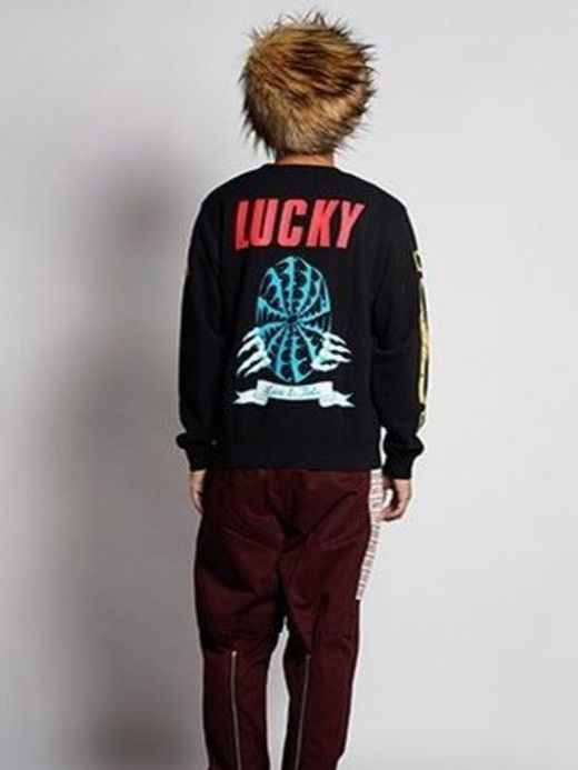 ALDIES A1403920 / LUCKY WIDE SWEAT / BLACK