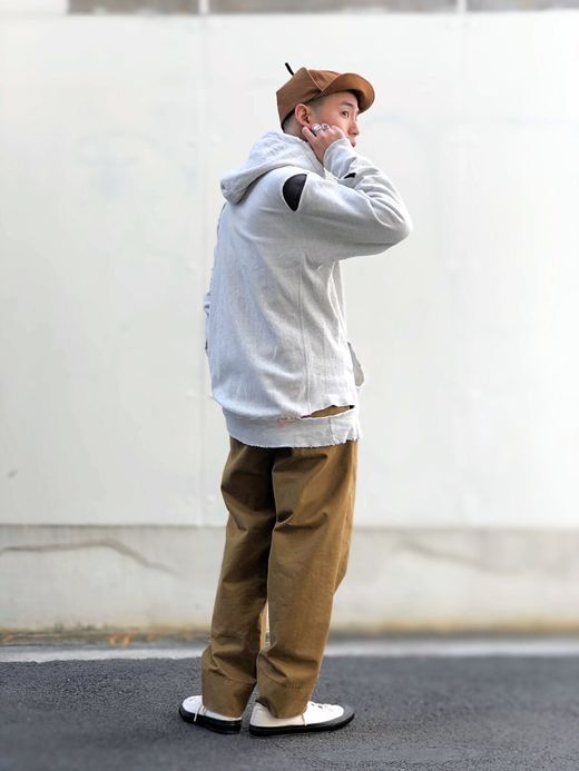 ANACHRONORM AN011 / TUCK WIDE TROUSERS / TAN