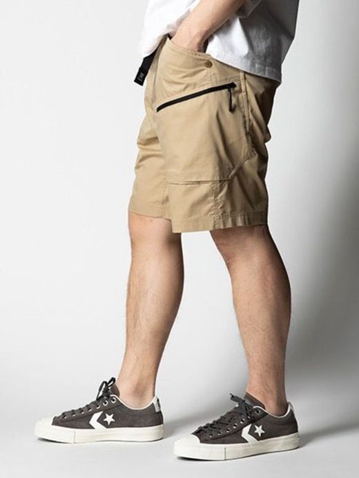 ROARK REVIVAL RSJ700 / HERRINGBONE ST NEW BAKER SHORTS / BEIGE