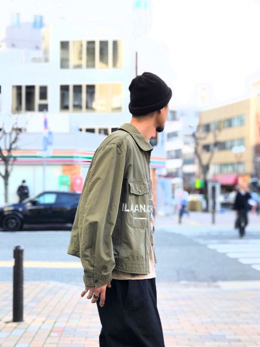 ANACHRONORM AN048-STCL / STENCIL CL FLIGHT JACKET / OLIVE