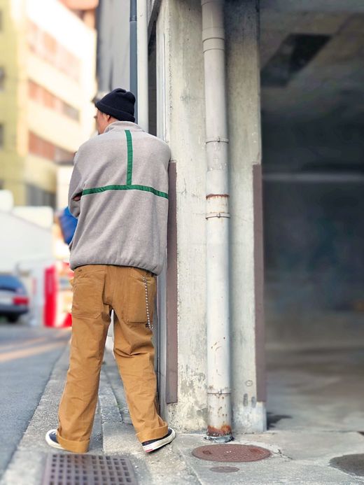 VOO VOO-886 / FLEECE PULL JKT / 杢BEIGE