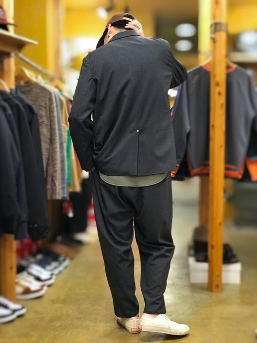 ANACHRONORM AN052 / TAILORED EASY SLACKS / HEATHER GRAY