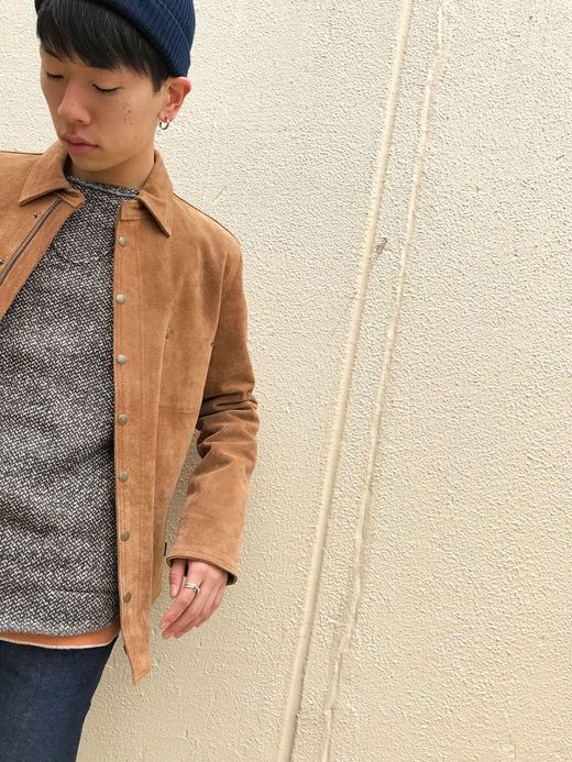 Spinner Bait ホームスパンフリースラグランクルーL/S / ブラウン