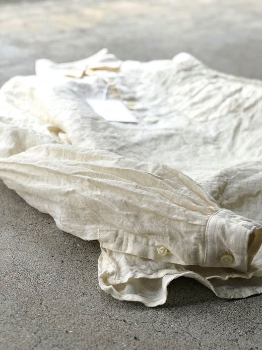 Spinner Bait 302LG / グランジウォッシュリネンラモスシャツ / ホワイト