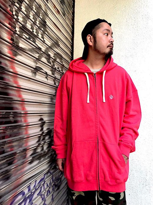 ALDIES Ultra Large Zip Parka / pink