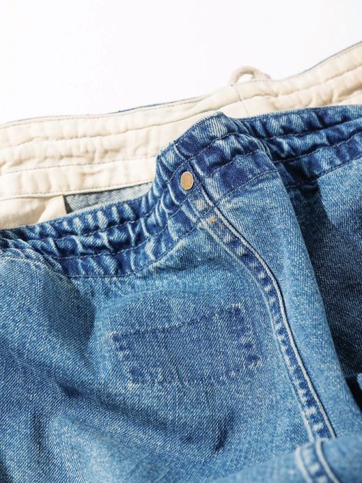 ANACHRONORM AN075-W / WASHED DENIM EASY PANTS / WASHED INDIGO
