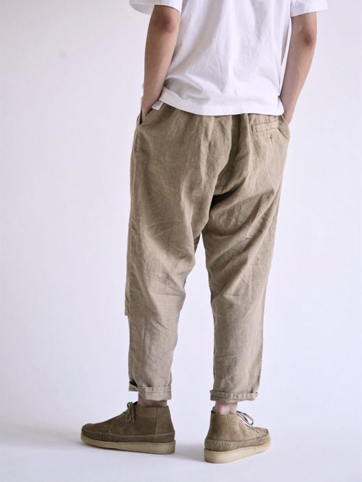 ANACHRONORM AN096 / LINEN TAPERED EASY PANTS / BEIGE