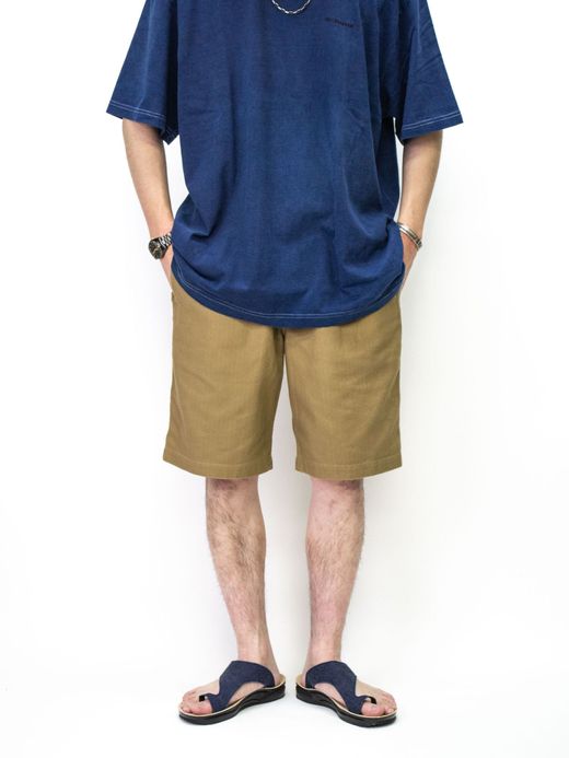 THE UNION TBO-0031 / HERINGBOON SHORT PANTS / BEIGE
