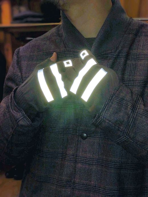 ROTOTO R5014 / REFLECTIVE SAFETY GLOVE / CHARCOAL