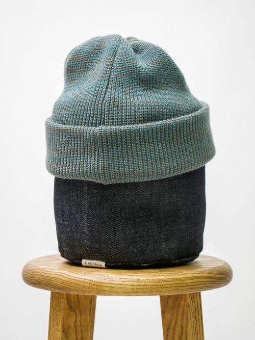 ROTOTO R5016 / BULKY WATCH CAP / L.BLUE/MOCHA