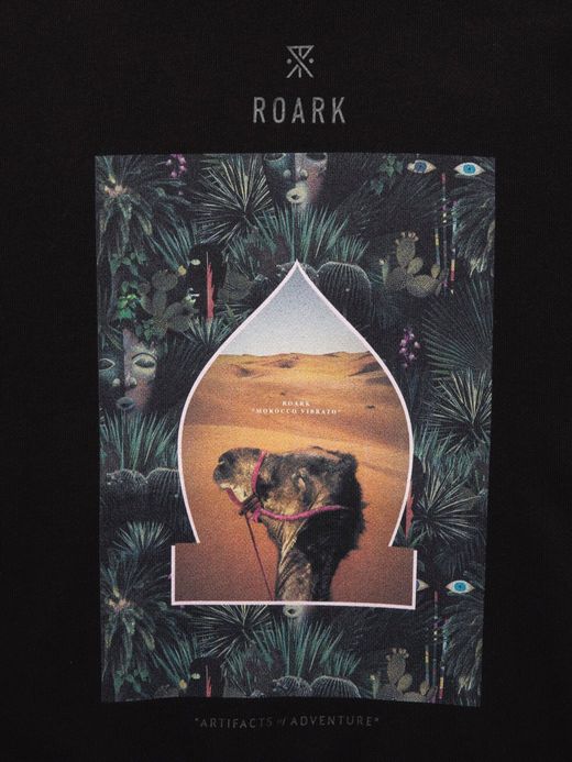 ROARK REVIVAL RSWJ703 / “Morocco Vibrato” P/O HOODED SWEAT / BLACK