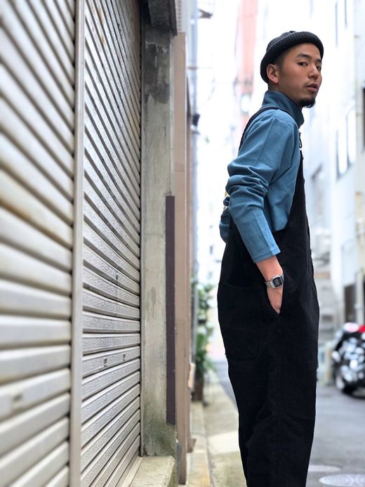 ANACHRONORM AN012 / TAPERED OVERALLS / BLACK | FLATBUSH