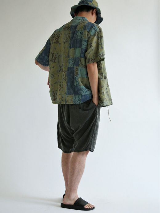ANACHRONORM AN106 / S/S PATCH WORK COVERALL SHIRT / B.GRAY