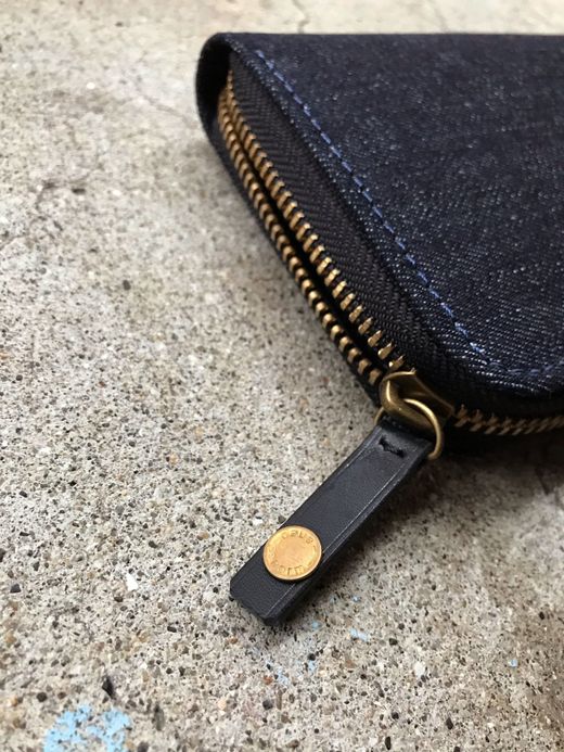 ANACHRONORM ANBB032 / DENIM LONG WALLET / IND×BLK