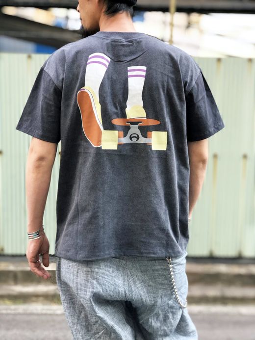  OK191-007 / CRACK PUSH TEE(LOOSE) / BLK