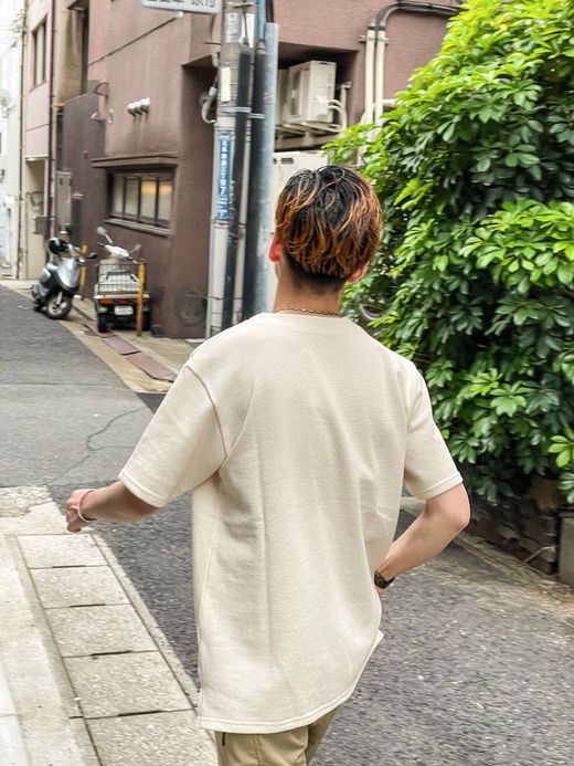 Spinner Bait 1132AK / アメリカンドライカノコワンボタンヘンリーネックTEE / 生成り