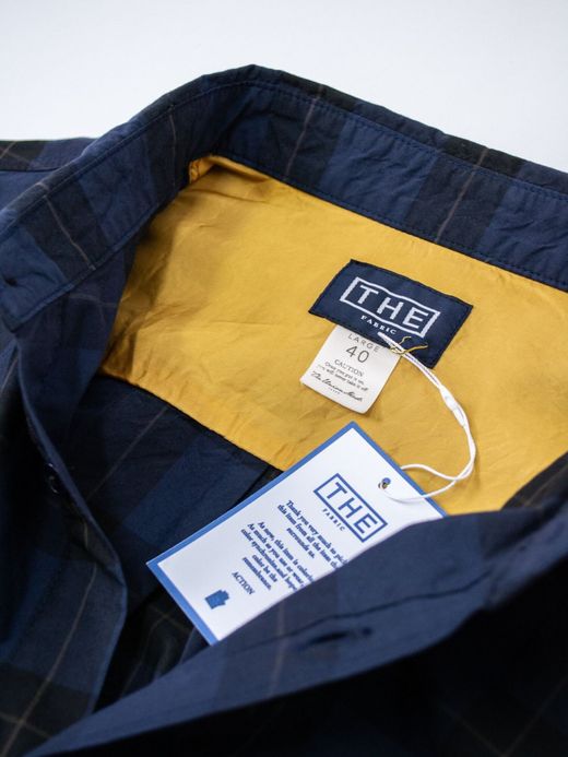 THE UNION TF00380 / CHECK STAR SHIRTS / NAVY