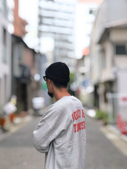 THE UNION TF00329 / "BOKUHA TANOSHII" CREW SWEAT / GRAY