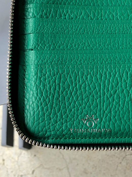 TSUNAIHAIYA BRINCADEIRA ROUND ZIP SHORT WALLET / BLACK GREEN