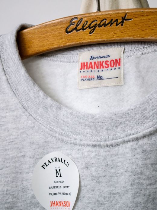 JHANKSON BASEBALL SWEAT / ASH×SEA