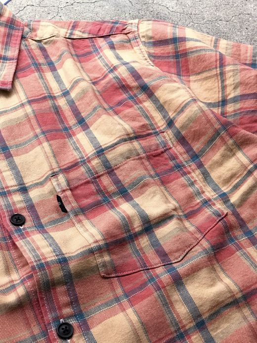 THE UNION TF00336 / ROLLUP CHECK SS SHIRTS / BEIGE