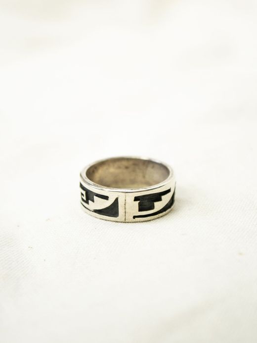 Indian Jewelry HOPI OVERLAY RING / TYPE F