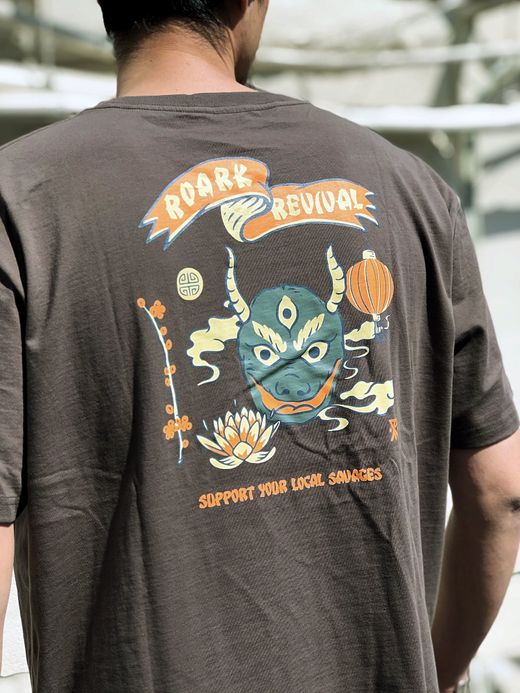 ROARK REVIVAL RTJD505 / "NOODLE HOUSE" TEE / CHARCOAL