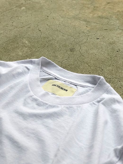 ANACHRONORM NM-TS07 / EMBROIDERED L/S T-S / WHITE B