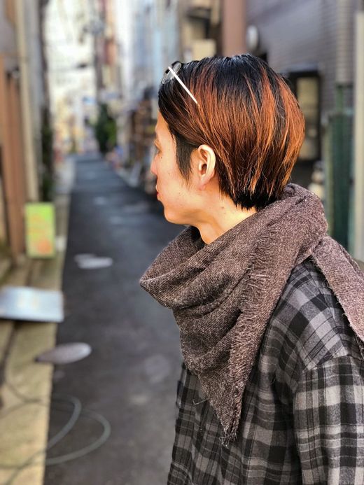 H.F and Weaver Stole / charcoal