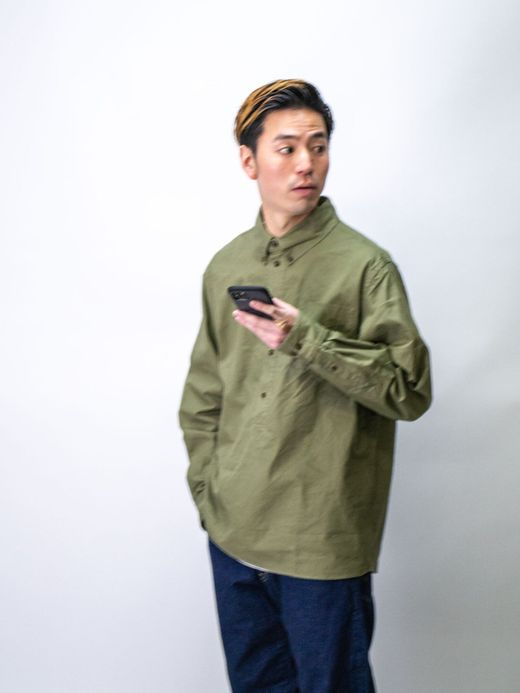 THE UNION TF00372 / BD PULLOVER SHIRTS / OLIVE