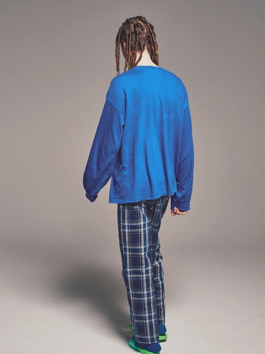 e.sen esenfw19p05 / THOMAS / BLUE GREY CHECK