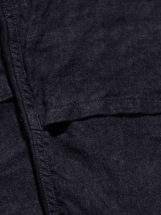 ANACHRONORM AN096 / LINEN TAPERED EASY PANTS / BLACK