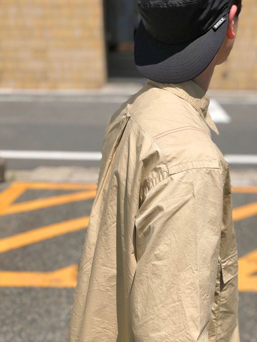 ANACHRONORM Ring Snap 1/2 Sleeve Shirt / beige
