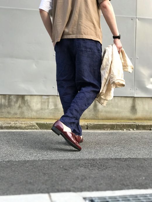  MP-20SP015 / VENICE LINEN JACQUARD PANTS / ネイビー