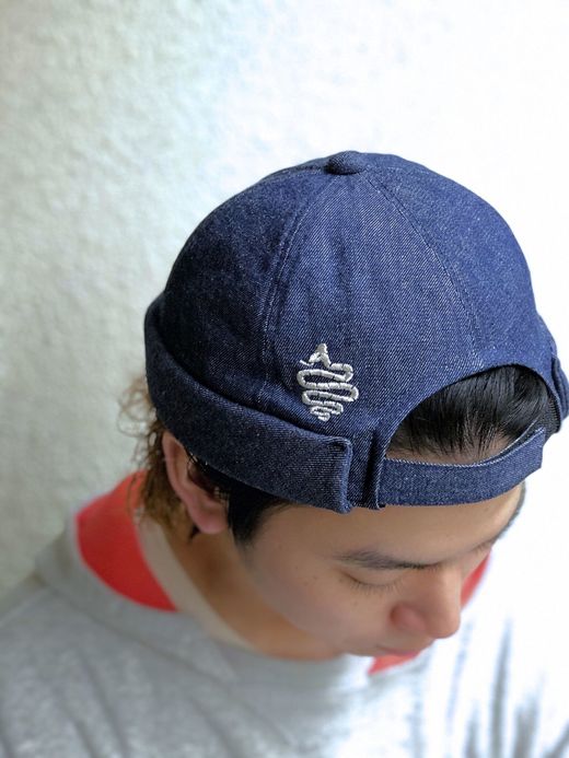 ALDIES Denim Roll Cap / navy