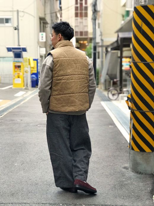 VOO VOO-930 / WAXED BALLOON VEST / BEIGE