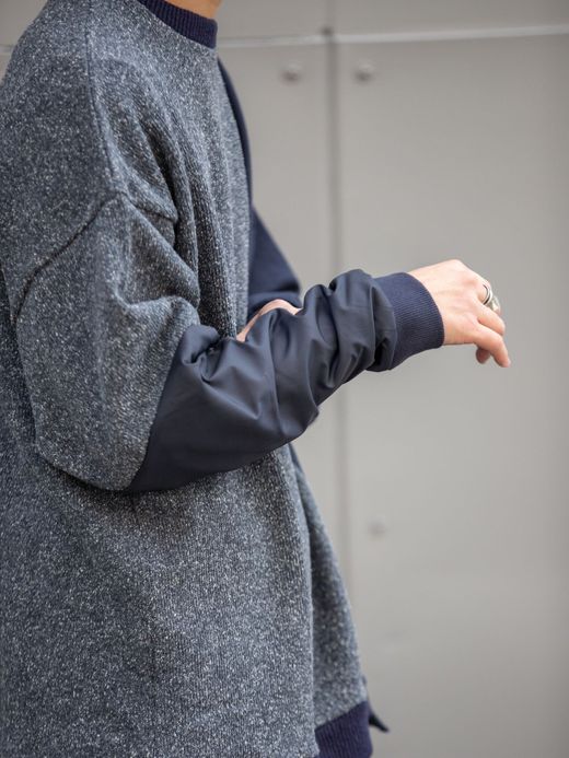 THE PARK SHOP TPS-288 / GRUNGEBOY KNIT for FLATBUSH / NAVY