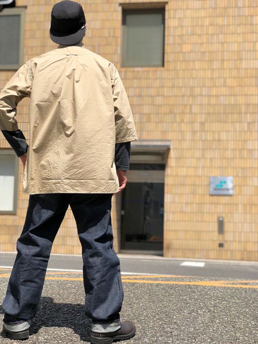 ANACHRONORM Ring Snap 1/2 Sleeve Shirt / beige