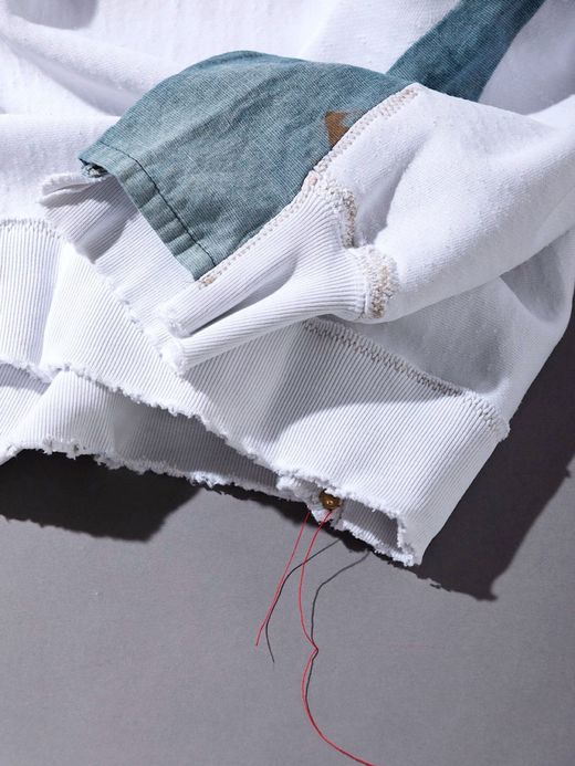 ANACHRONORM AN088 / CRASHED SWEATSHIRT / WHITE