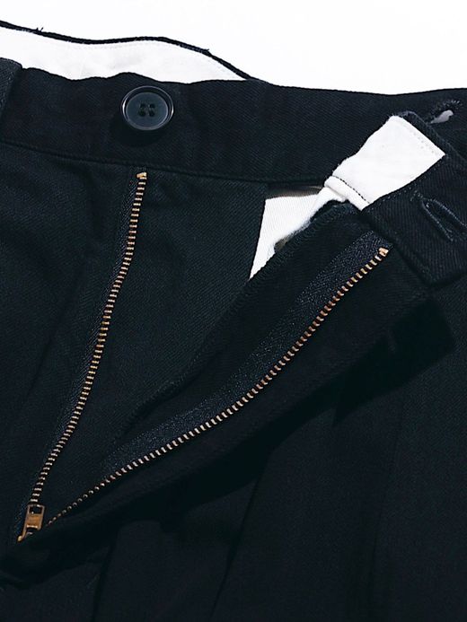 ANACHRONORM AN046 / OW DENIM TUCK WIDE PANTS / BLACK OW