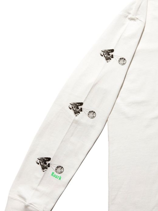 ROARK REVIVAL RLTJ601 / "WORDLY VIEW" L/S TEE / WHITE