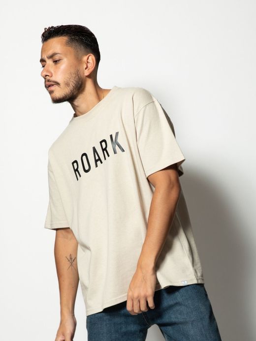 ROARK REVIVAL RTJC701 / "LOGO" TEE / BEIGE