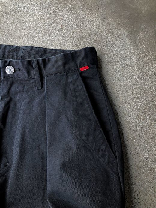 ANACHRONORM AN011 / TUCK WIDE TROUSERS / BLACK