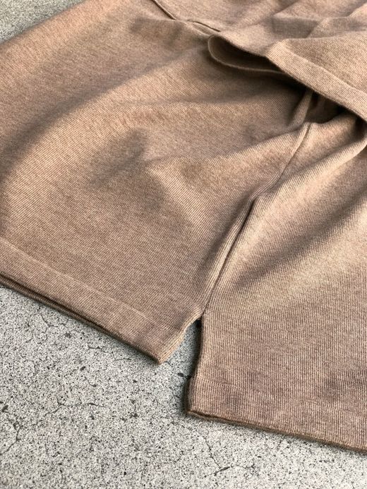 ROTOTO R7006 / MELANGE COTTON POCKET KNIT S/S / L.BROWN