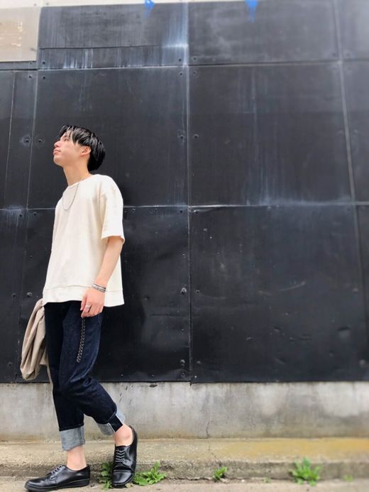 VOO Thermal Stripe Tee / natural